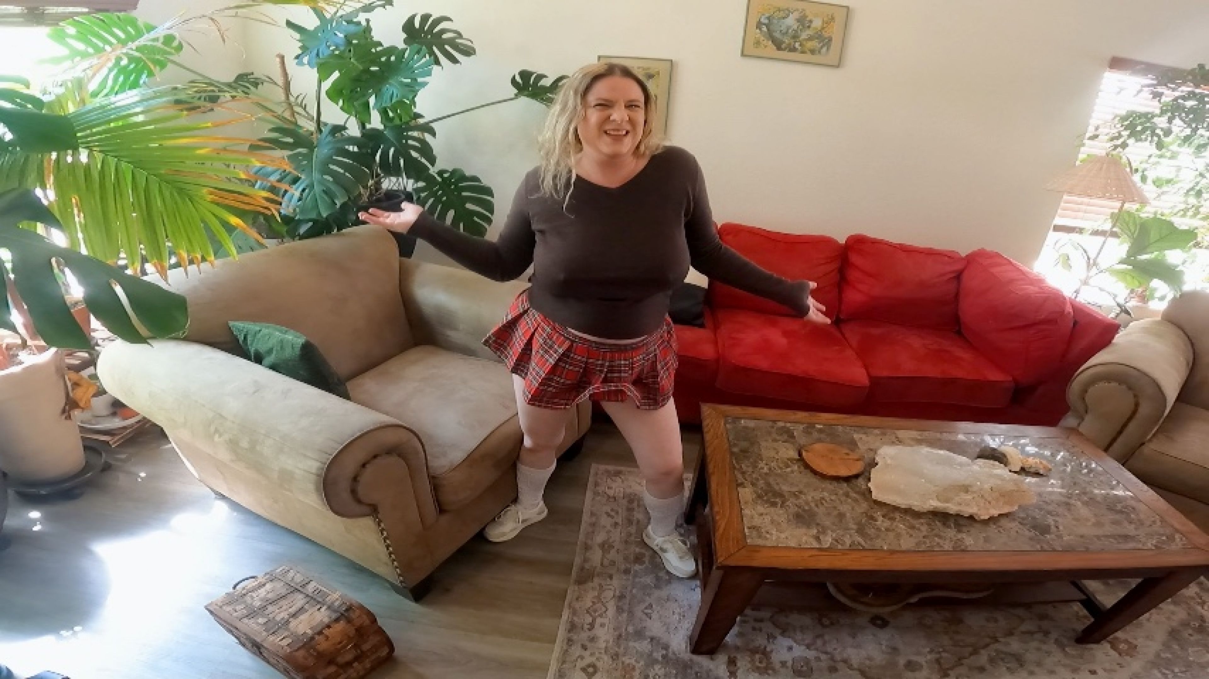 step-sister is a lesbian and wants you to be cool and eats it