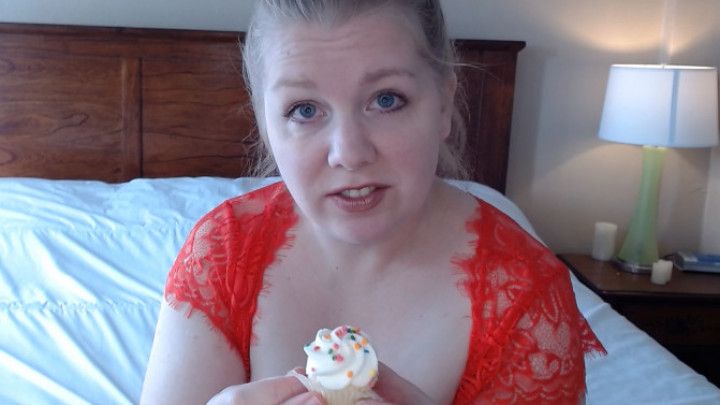 Chubby Lady and a Teeny Cupcake