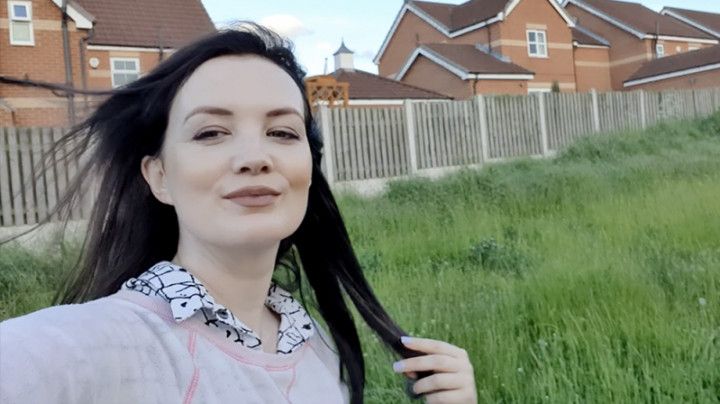 Black skirt white panties suburbs pee