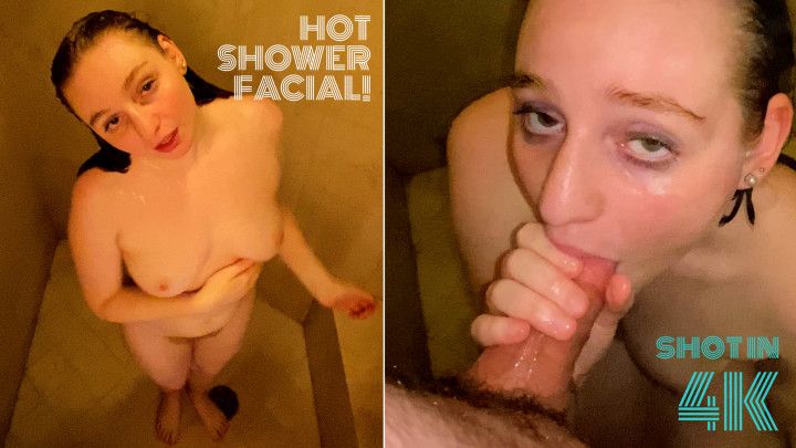 Shower Teasing Facial in 4K