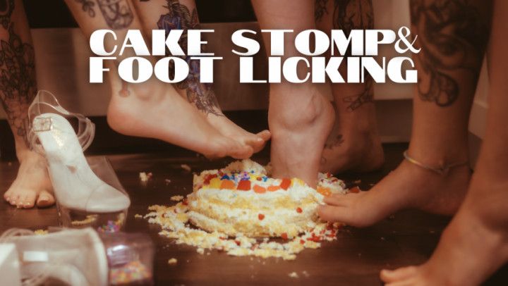 Cake Stomp and Foot Worship