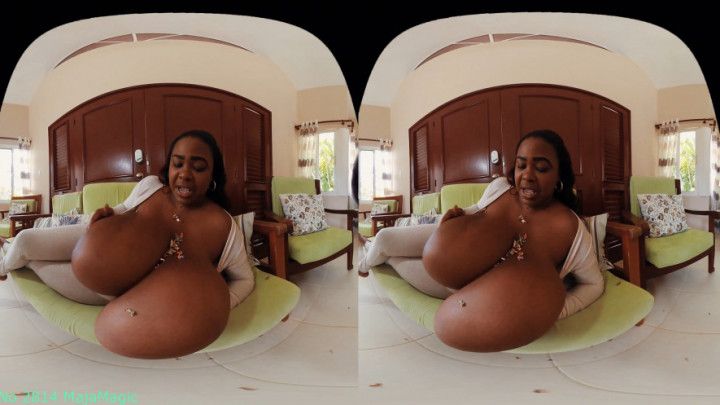 VR180 Miosotis smothers 30 little Men between her Huge Tits