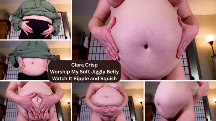 Worship My Soft Jiggly Belly | Squeezing Dropping Bouncing