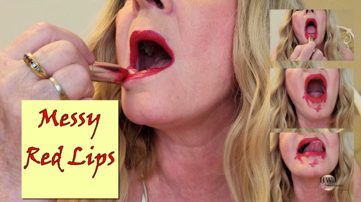 Mesmerized By Sultry Red Lipstick Application