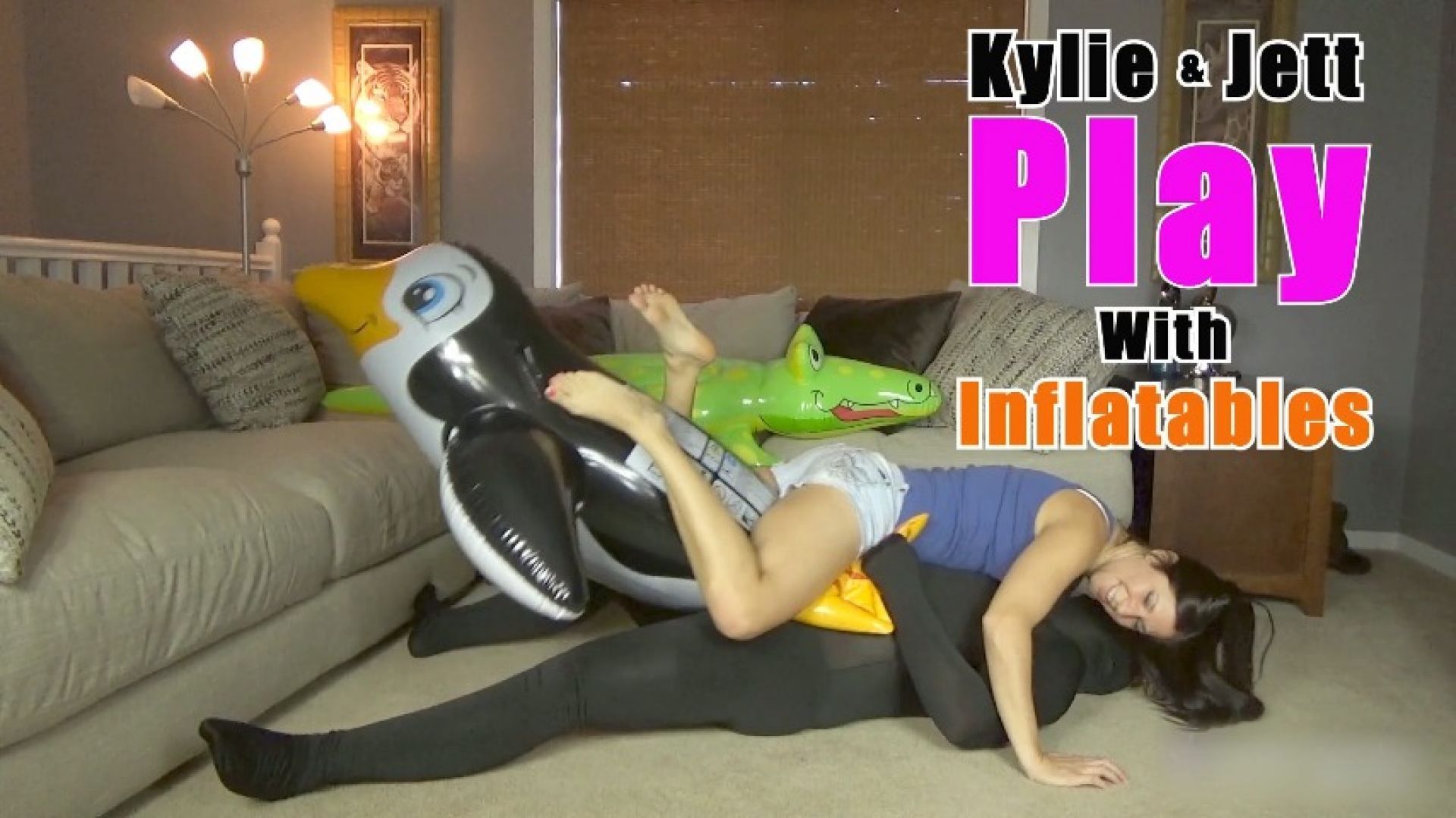 Kylie and Jett Play With Inflatables - REMASTERED