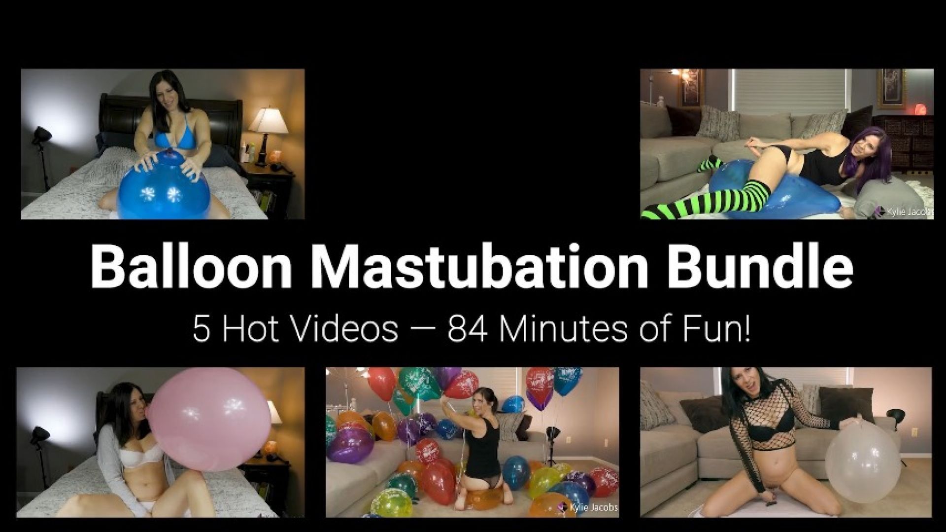 Balloon Masturbation &amp; B2P JOI - 5 Vid Bundle - 84 Min
