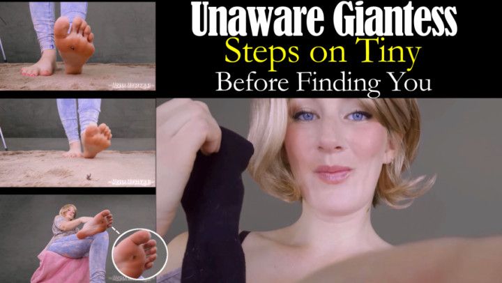 Unaware Giantess Steps on Tiny