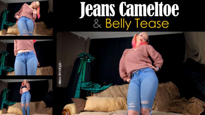 Jeans Cameltoe and Belly Tease
