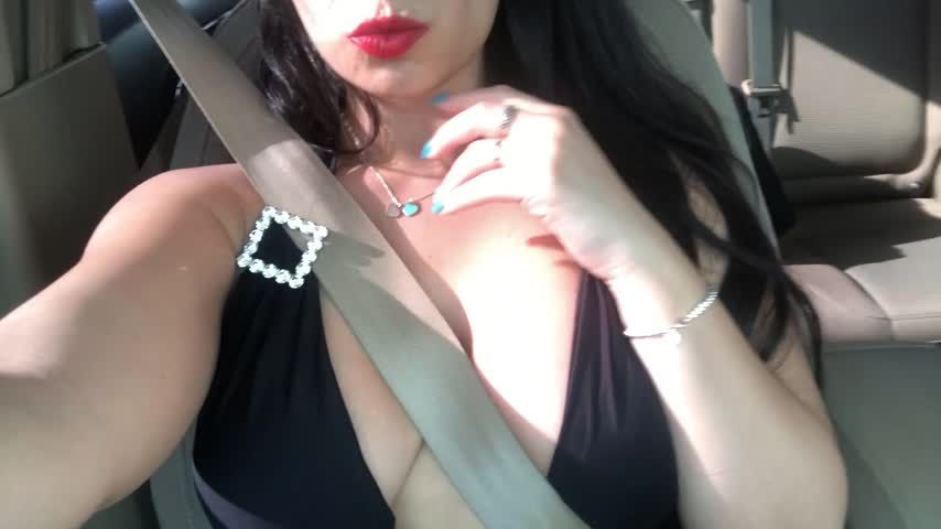 Masturbating hardcore public car