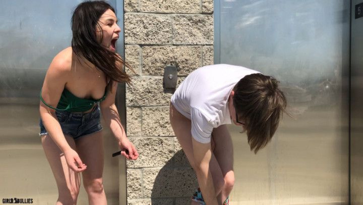 Rude Stoner Spanked In Public