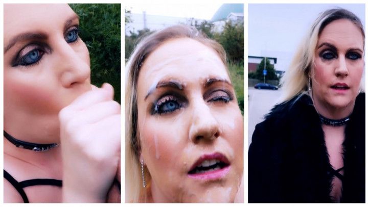 Outdoor BJ - Biggest Facial EVER w/ Cum Walk