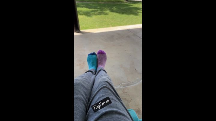 Fuzzy Sock On Front Porch