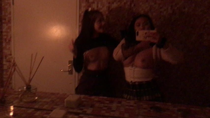 Milla and I misbehaving in public