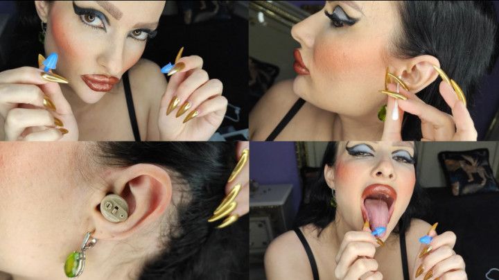 Ear fetish, ear cleaning, earplugs, hearing aid