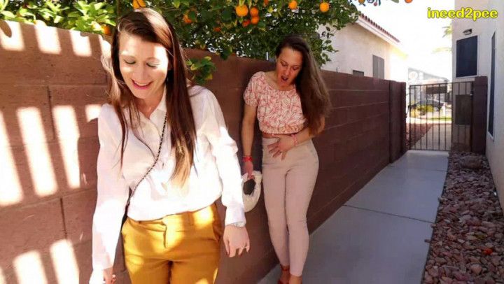 Double pants wetting with Cheyenne and Constance