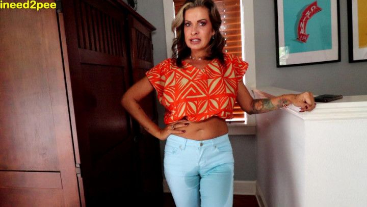 Teacher Brandon pissing her pants cameltoe too