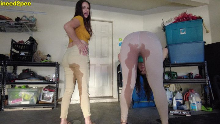 Indica Jane desperate to pee pissing