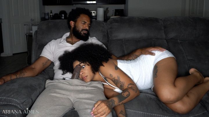 Relaxing on step-Dad