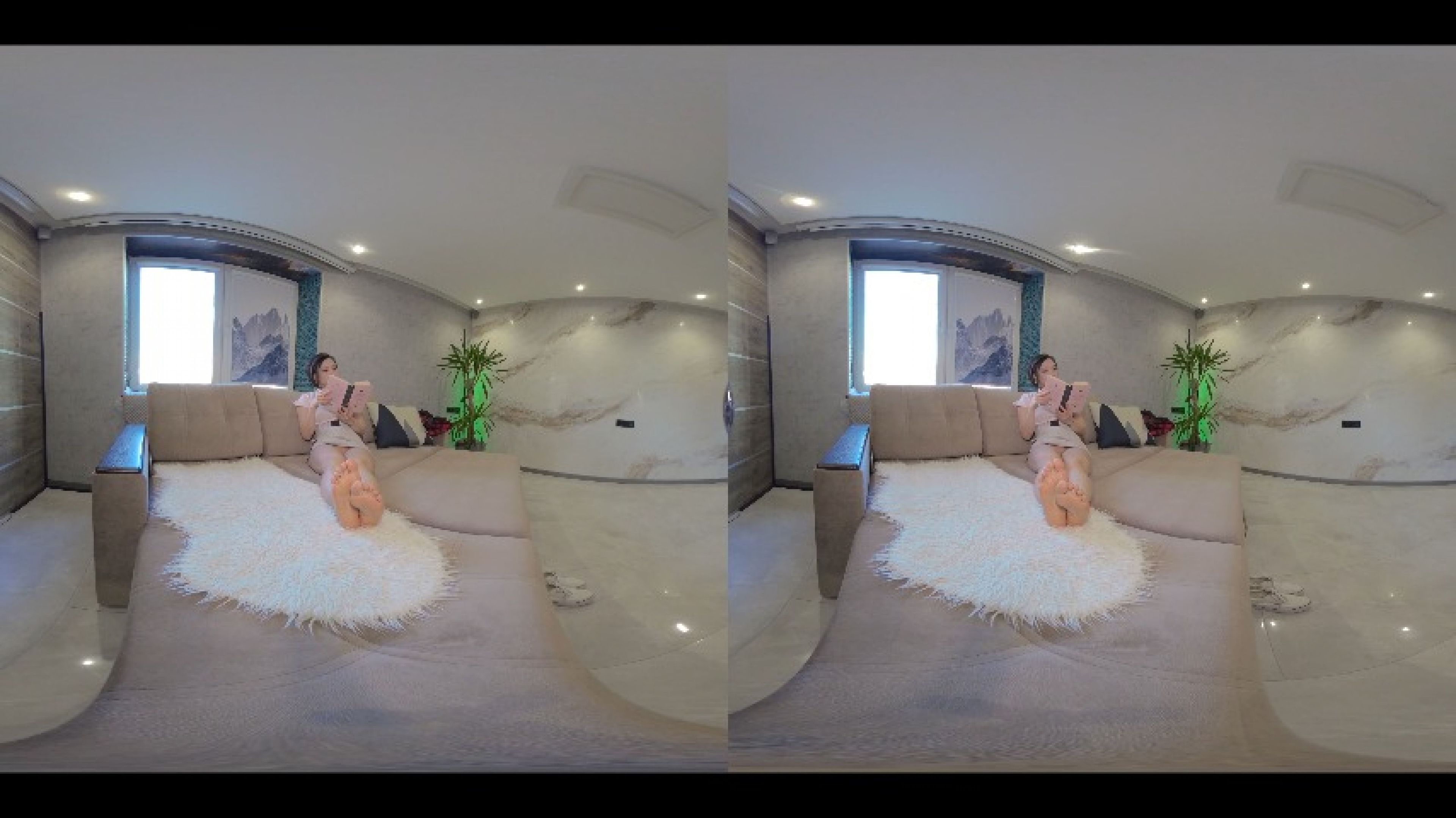 VR 180 3D 5.7K Legs Pantyhose Feet