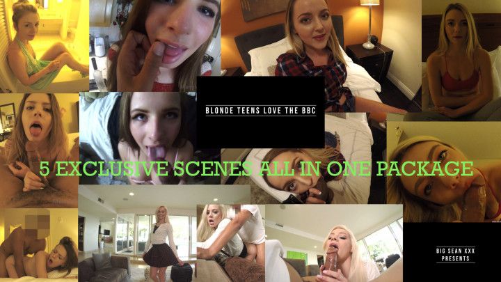 Blonde Teens Love The BBC  5 vids in 1