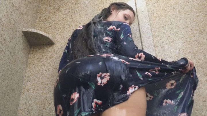 Sundress and Pantyhose Wetlook