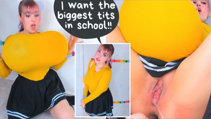 Teacher's Cum Makes Student's Tits HUGE