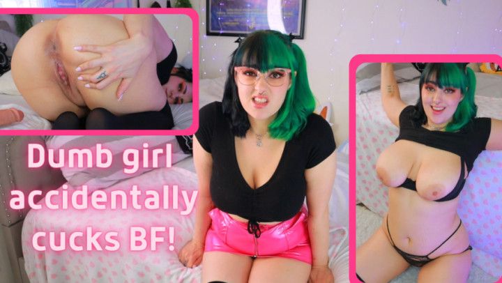 Ditzy gf accidentally CUCKS bf with Bull