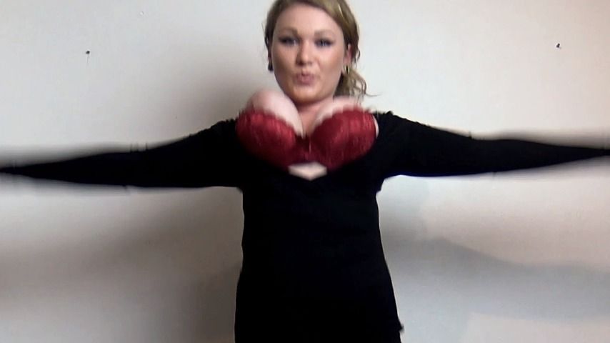 Slow Mo Star-jumps Big Tits Tiny Bra