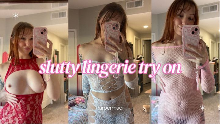 Sheer Slutty Lingerie Try On | Harpermadi