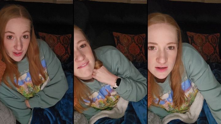 Step-Sis Gives Sneaky Handjob Under Blanket