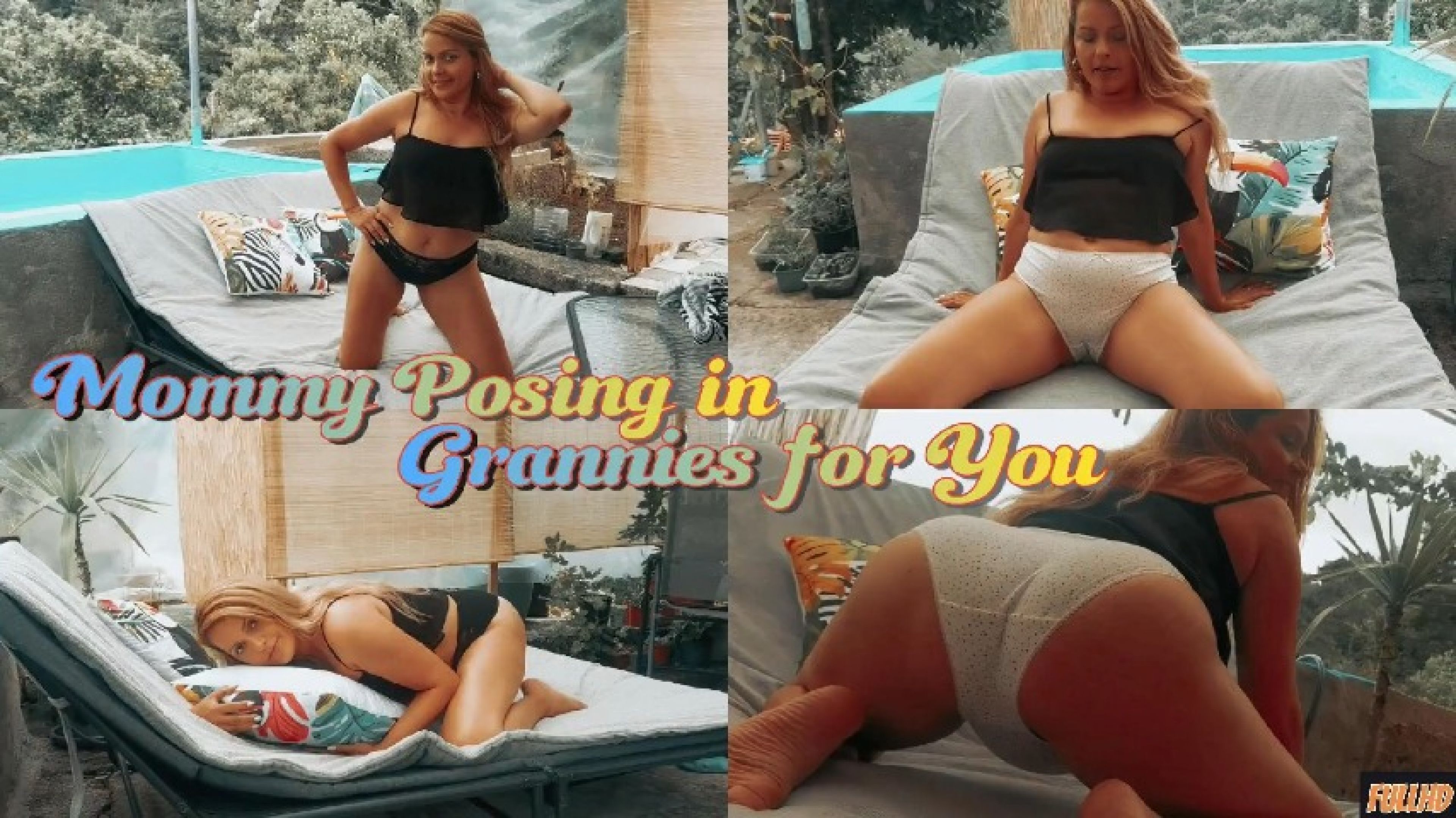 Mommy Posing in Grannies for you Outdoors